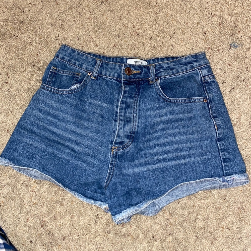 Forever 21 High Rise Denim Shorts